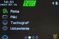 TachoDrive NX ekran menu